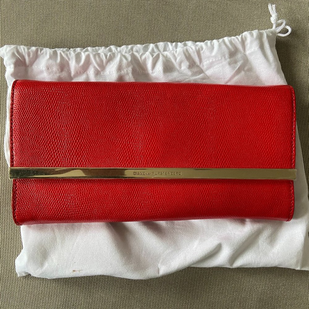 DIANE VON FURSTENBERG Voyage After 6 clutch, Paprika